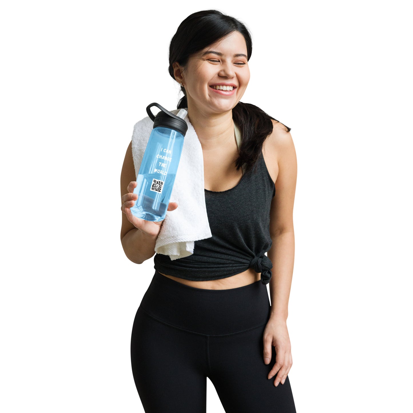 I Can Change The World - Recycled Sports Water Bottle