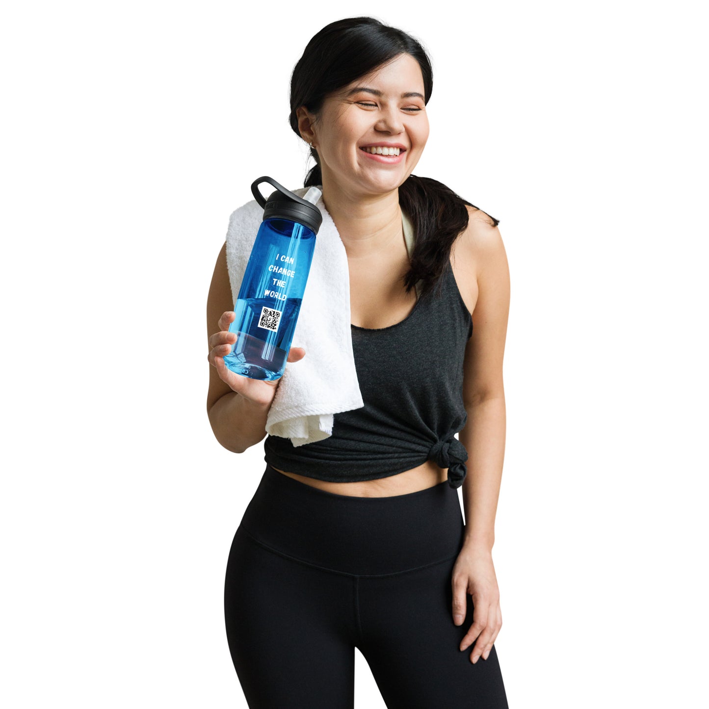 I Can Change The World - Recycled Sports Water Bottle