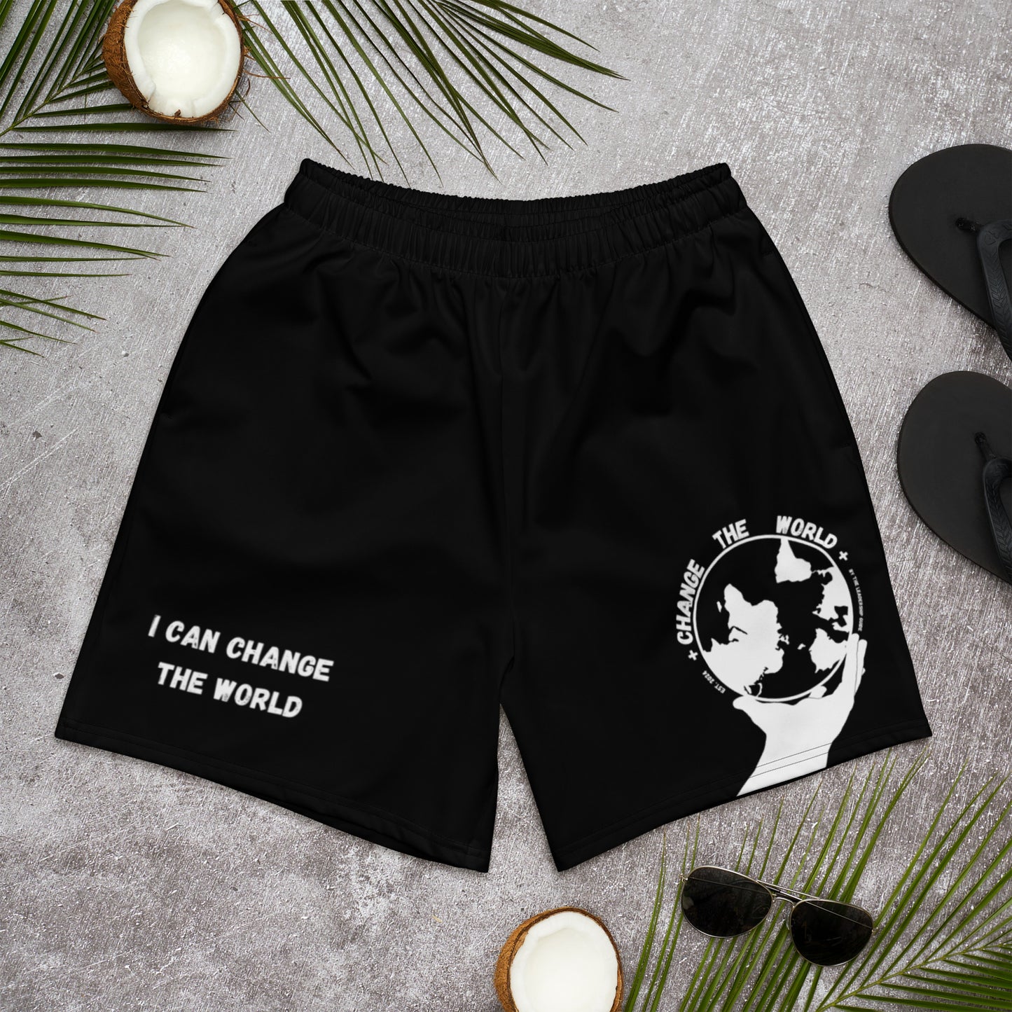 I Can Change The World - Black Men's Recycled Athletic Shorts