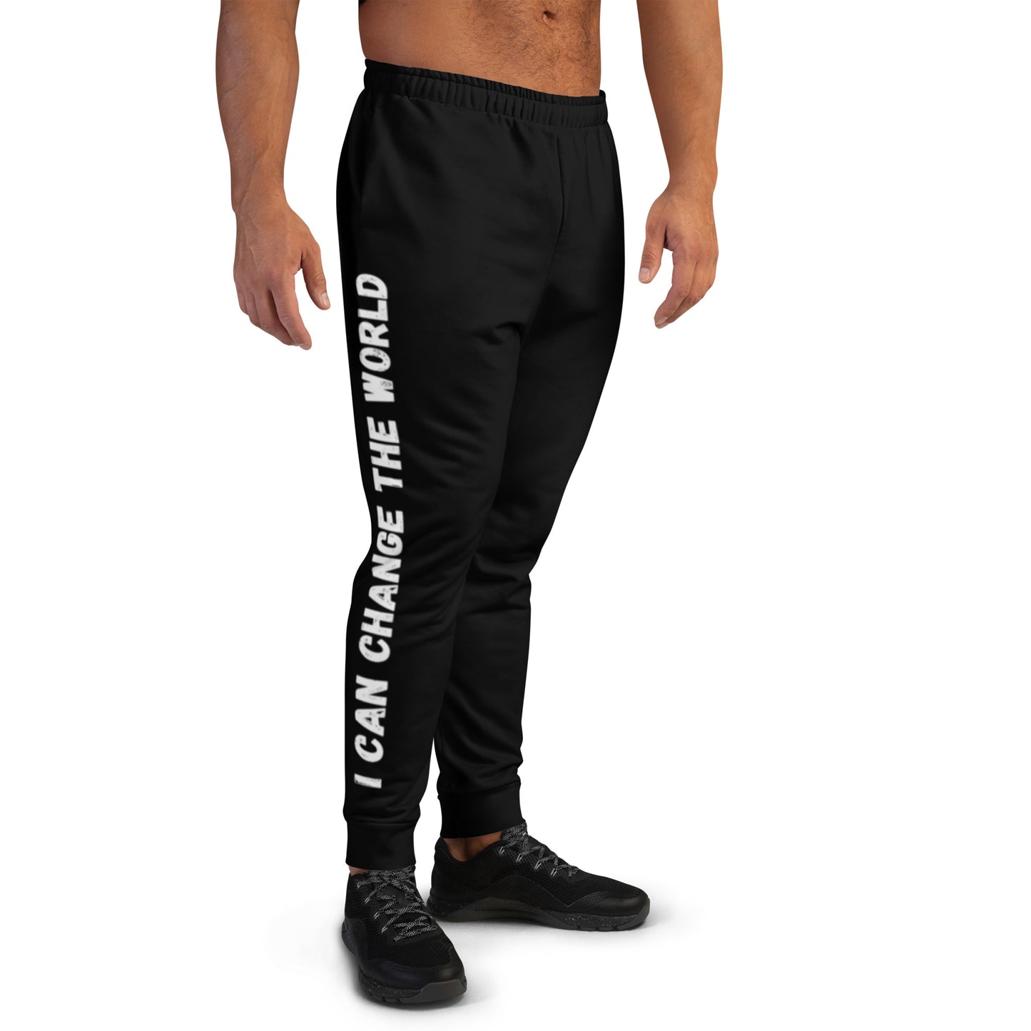 I Can Change The World - Black Men's Recycled Joggers