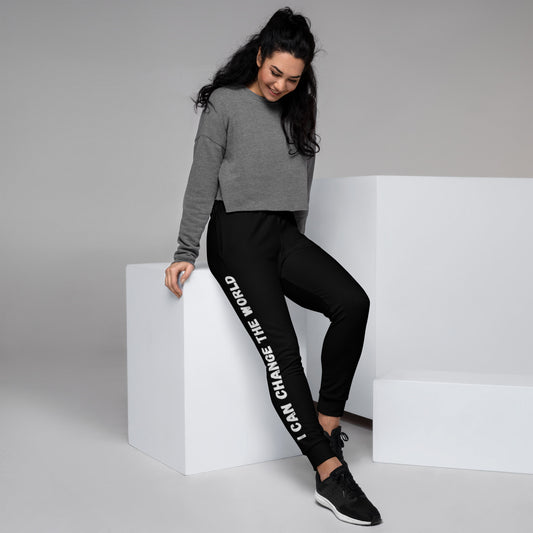 I Can Change The World - Black Women's Recycled Joggers