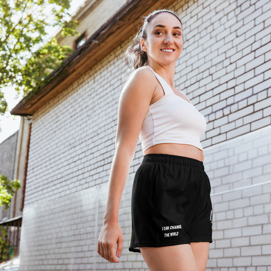 I Can Change The World - Black Women’s Recycled Athletic Shorts